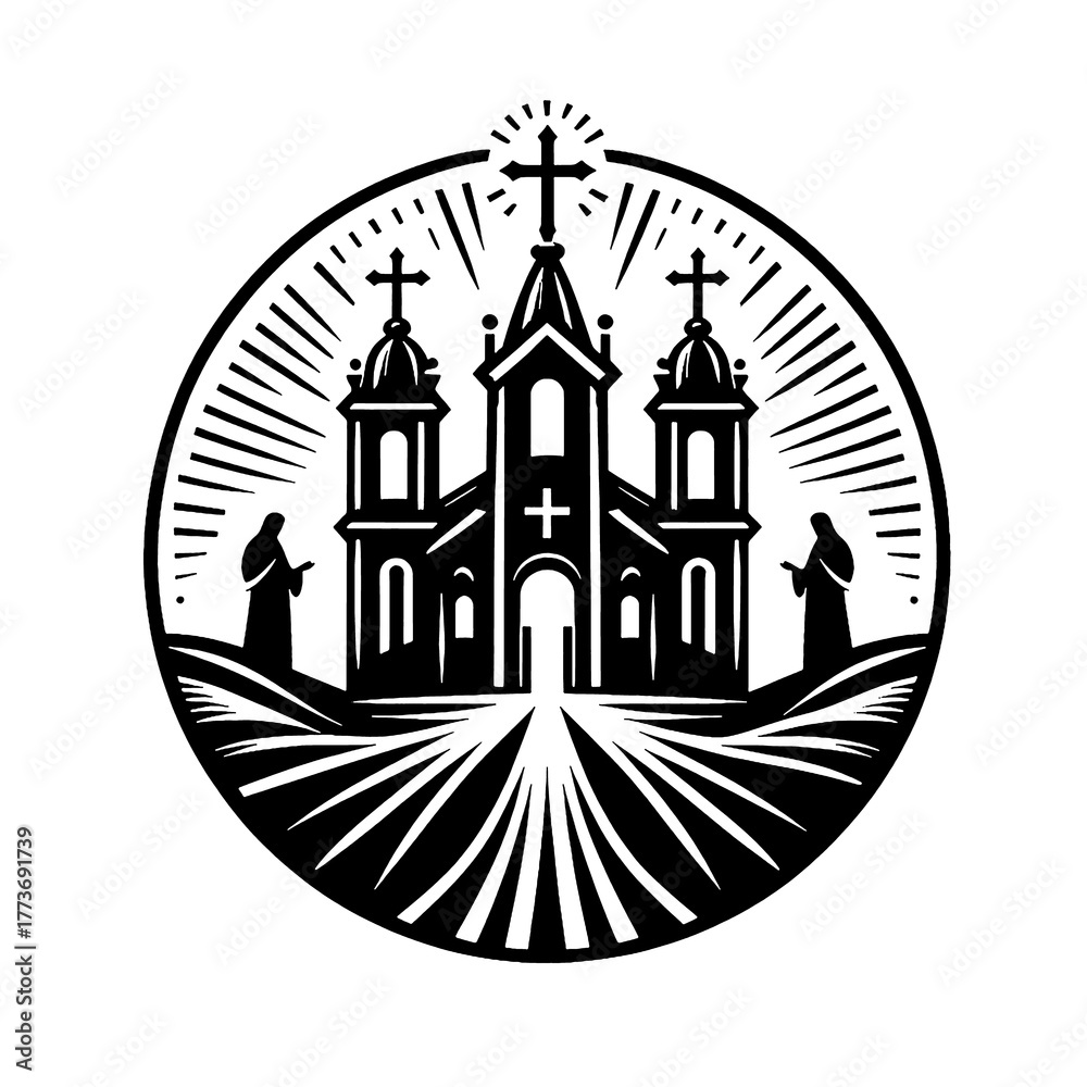 Obraz premium silhouette of a church