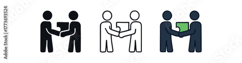 healthy compromise puzzle icon on white background Black silhouette flat icon outline icon and colored icon style three minimal vector icon style