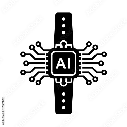 A sleek ai smartwatch showcasing the future of wearable technology and digital intelligence in a modern design