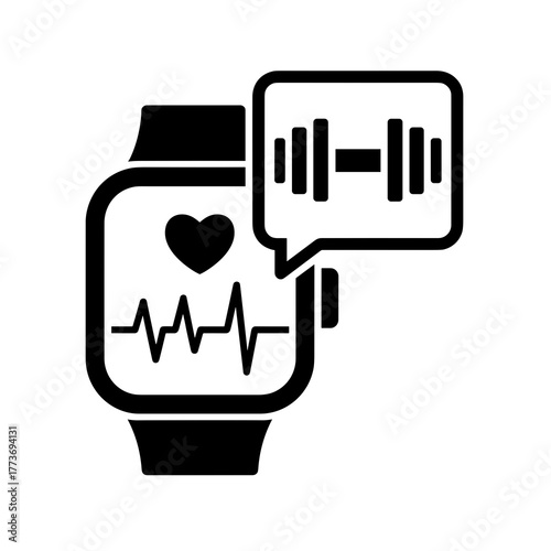 a fitness smartwatch tracks heart rate and exercise, displaying workout and health data for gym and wellness