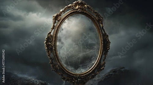 Wallpaper Mural Antique mirror in stormy weather Torontodigital.ca