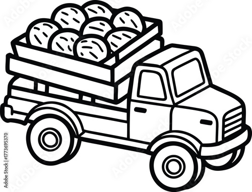 Hand-drawn sketch of a package box with shipping arrow symbol