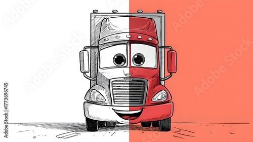 Cartoon Truck Illustration