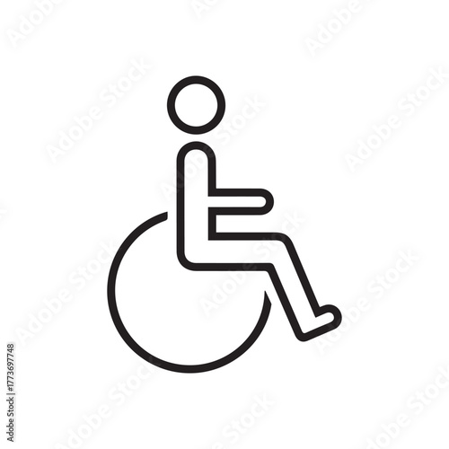 Wheelchair accessible icon vector art