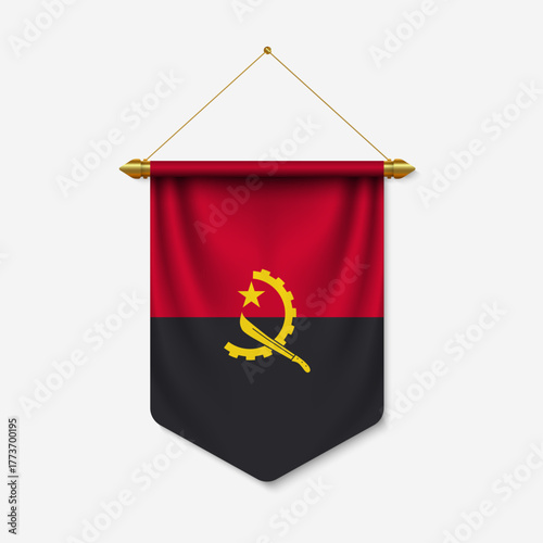 Angola National Flag Pennant Hanging 