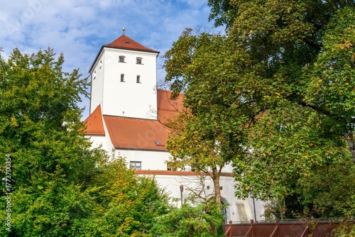 view of the Friedberg Castle Museum surrounded by trees in fall foliage colours