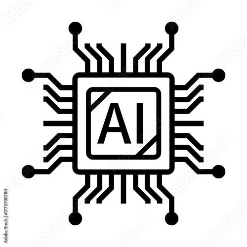 AI circuit board icon