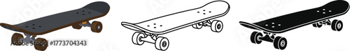 Skateboard vector illustration isolated on white background