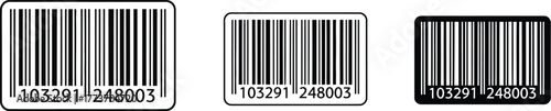 Barcode vector illustration set product identification scan code