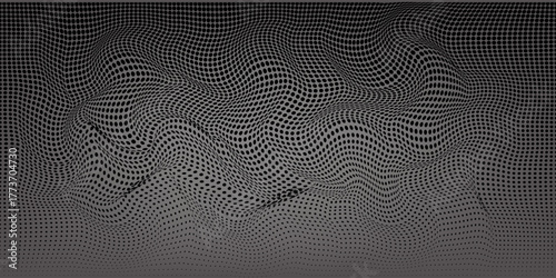 Linear square halftone, screentone element. Squares geometric pattern, background, texture
