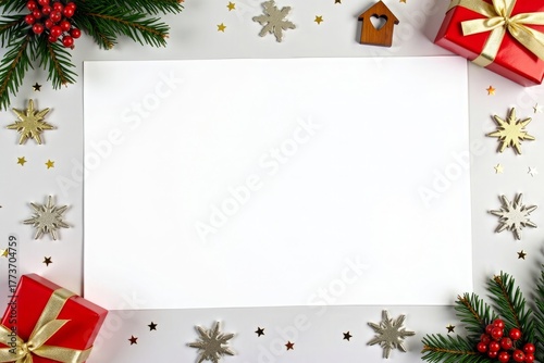 Design your holiday card with festive Christmas frame