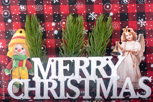 Christmas landscape with gifts and snow. Merry christmas and happy new year . Christmas celebration holiday background