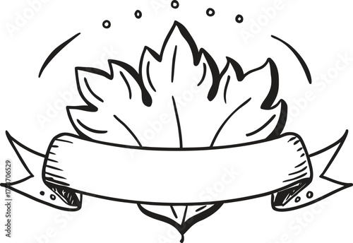 Elegant heraldic crest with ribbon blank emblem royal banner regal design isolated on transparent background