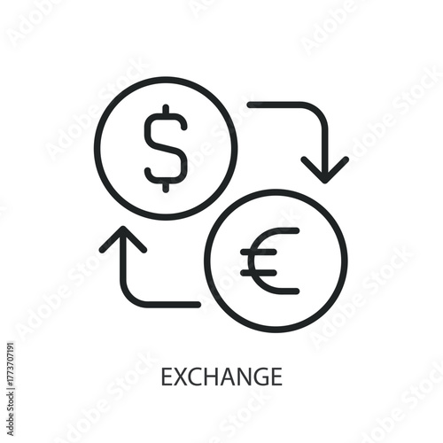 Exchange thin line icons. Original vector illustration.
