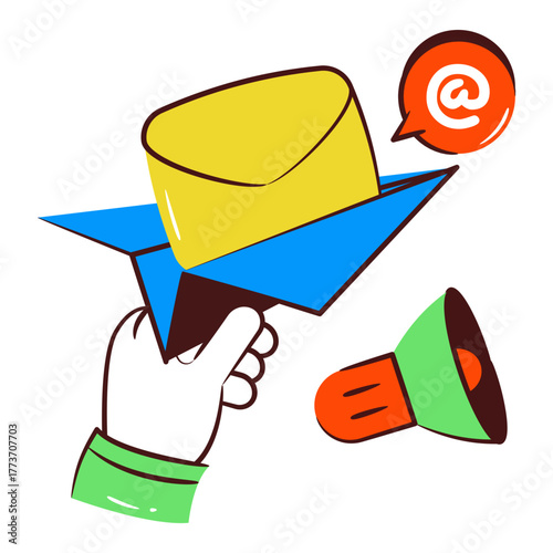 Creative design icon of send mail