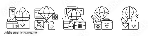 Medical aid supplies, health insurance, and relief set