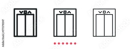 Elevator icon. Thin line icon vector