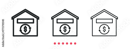 Sale icon. Thin line icon vector