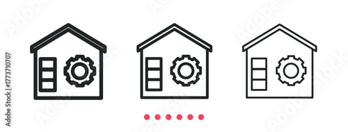 Management icon. Thin line icon vector