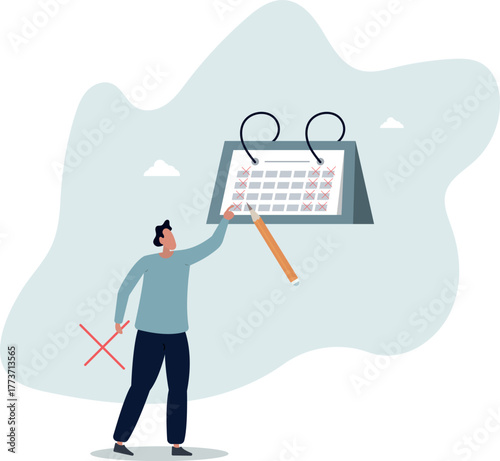 four day work week, reduce working day to increase efficiency and productivity, flexible work day for employee benefit concept.life and employment of people.