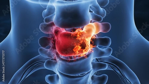 Cervical Spine Inflammation - A Visual Guide to Neck Pain and Anatomy.