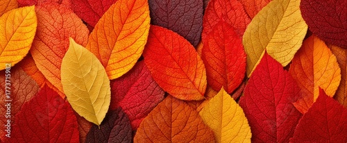 Wallpaper Mural Autumn leaves in vibrant colors Torontodigital.ca