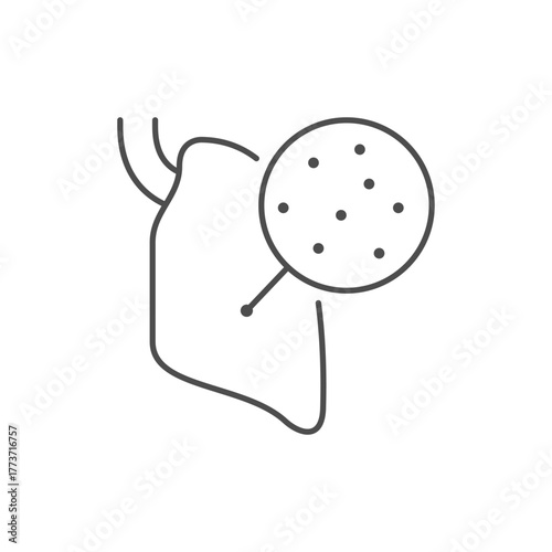 Lung test line outline icon