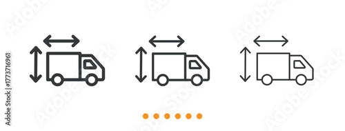 Delivery Truck icon. Thin line icon vector
