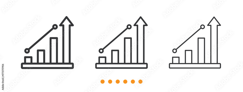 Obraz premium Graph icon. Thin line icon&nbsp;vector
