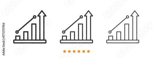 Graph icon. Thin line icon vector