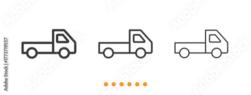 Delivery Truck icon. Thin line icon vector