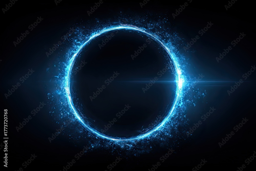 Fototapeta premium Abstract circular graphic with glowing light effect