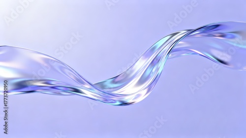 Wallpaper Mural The metallic texture of the ribbon elegantly swings against a solid color background Torontodigital.ca