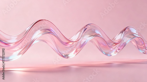 Wallpaper Mural The metallic texture of the ribbon elegantly swings against a solid color background Torontodigital.ca