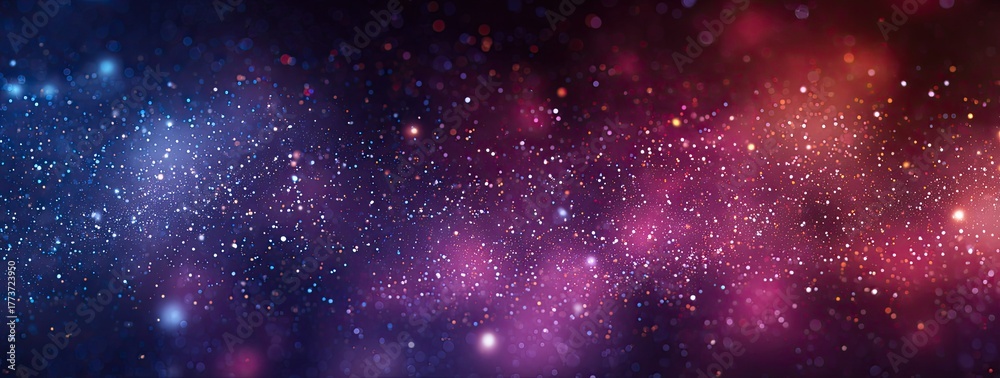 Obraz premium Cosmic glitter; vibrant space