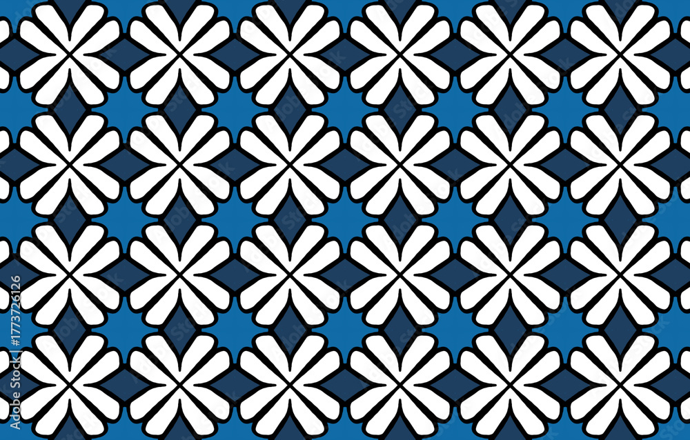 Fototapeta premium seamless vintage pattern. Floral geometric ornament. Endless texture for wallpaper, surface textures, pattern fills, web page background