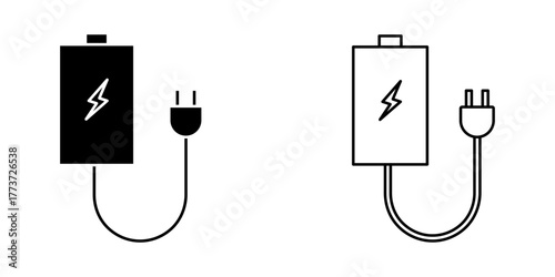 charger set icon, vectors illustration on white background