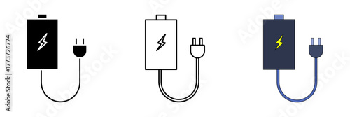 charger set icon, vectors illustration on white background