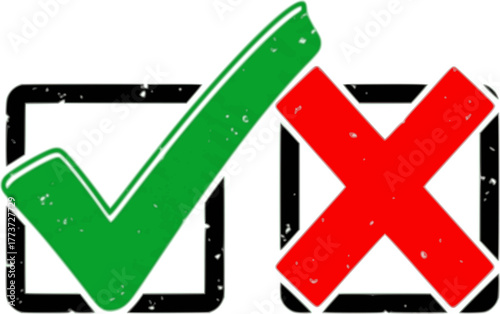 Green approved checkmark red rejected cross vector, approved, rejected, checkmark, cross, green, red, stamp, seal, symbol, graphic, design, confirmation, denial, yes, no, decision, choice, option