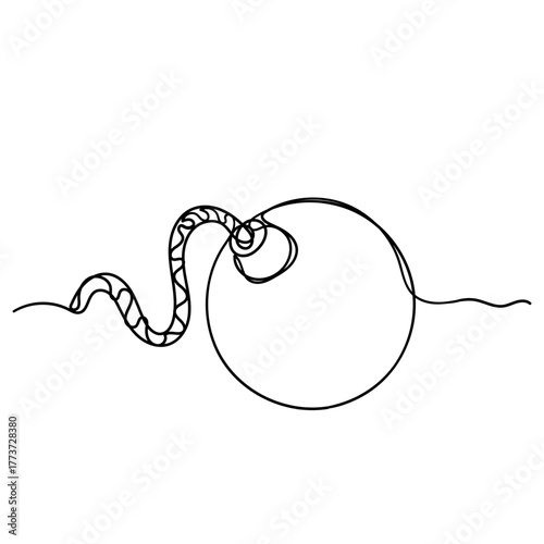 continuous line drawing cartoon explosion