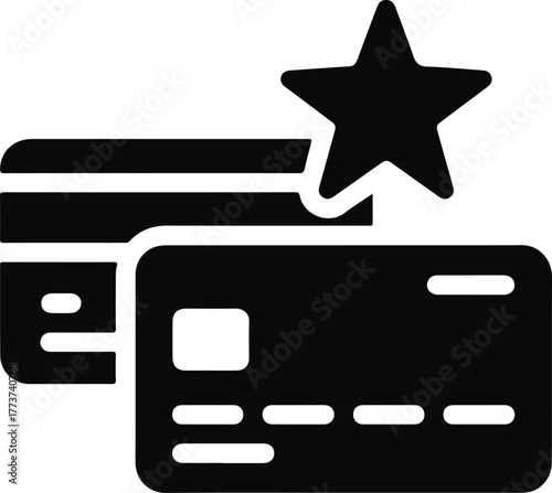 Credit Card Loyalty Star Icon debit card reward