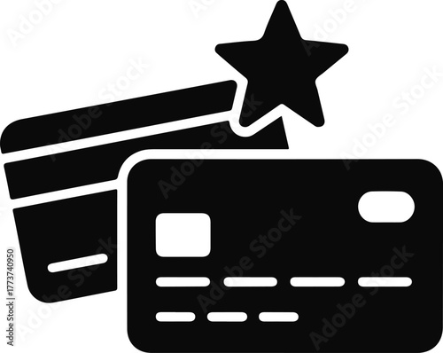Credit Card Loyalty Star Icon debit card reward