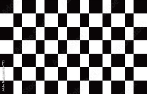 白黒のイレギュラーな市松模様　91マス　Web　Adobe Illustrator Artwork