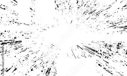 Radiating sunburst texture with distressed grunge effect Ink style burst texture with rough grunge lines
Vintage sun ray background with distressed texture