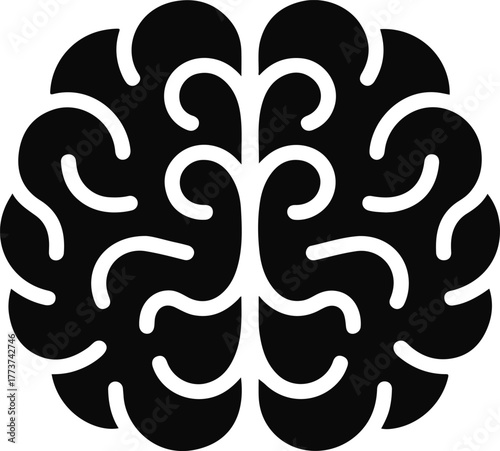 Graphic Representation of a Human Brain mind icon