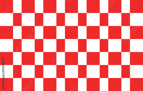 赤白のイレギュラーな市松模様　91マス　Web　Adobe Illustrator Artwork