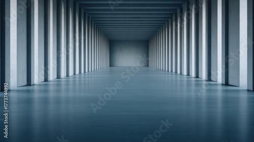 Wallpaper Mural Exploring dreamlike industrial halls vast empty space photography blurred environment wide-angle view abstract concept Torontodigital.ca