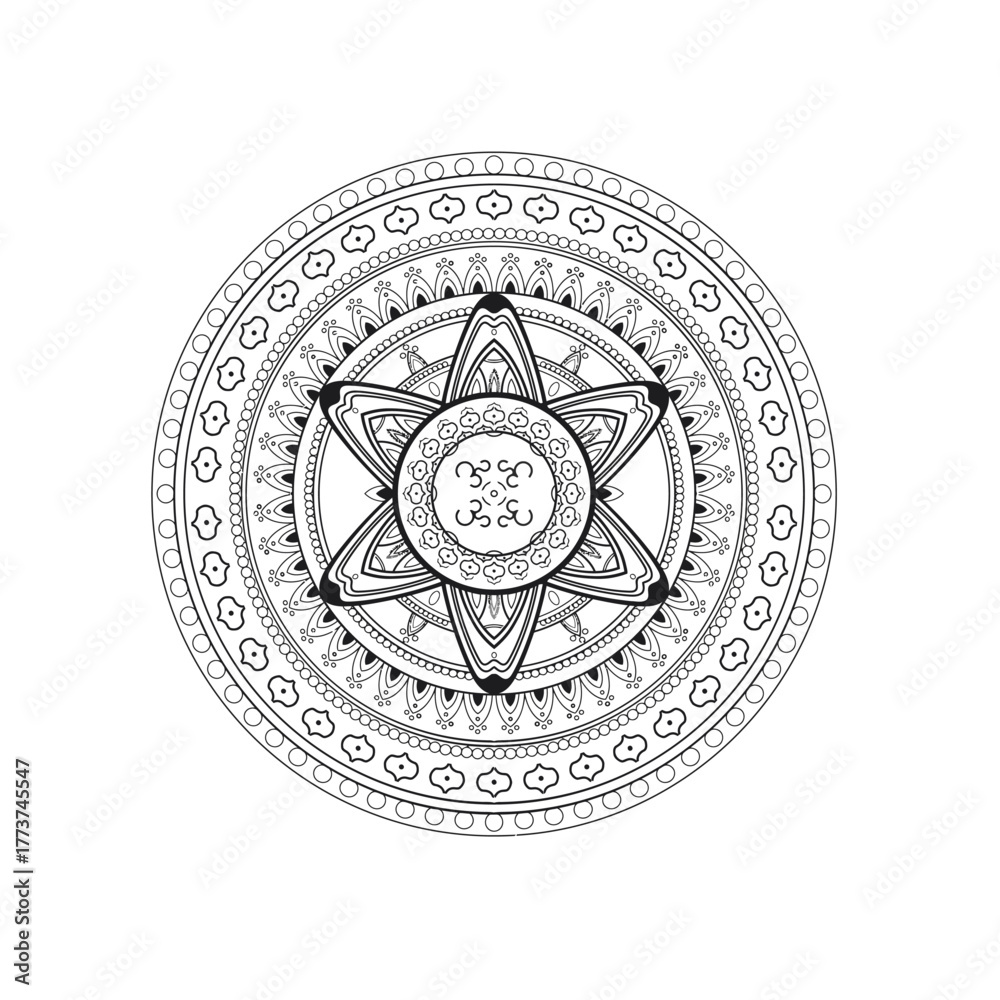 Obraz premium Vintage round compass seal vector illustration