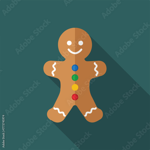 gingerbread man isolated on white