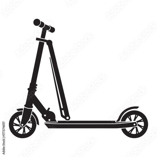 Kick scooter isolated on white background